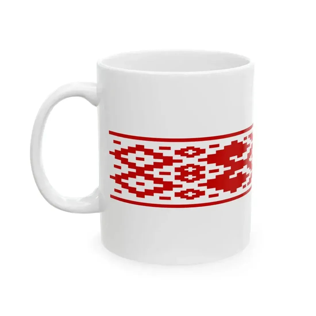 Belarus flag pattern 1995-2012 (Belarus) White Coffee Mug - Go Mug Yourself