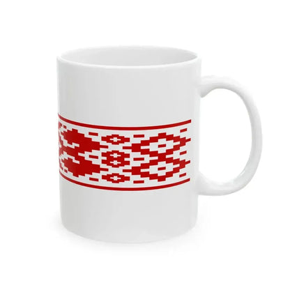 Belarus flag pattern 1995-2012 (Belarus) White Coffee Mug - Go Mug Yourself
