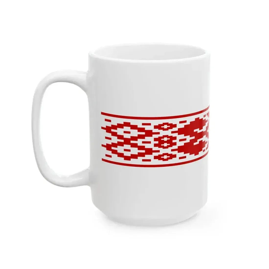 Belarus flag pattern 1995-2012 (Belarus) White Coffee Mug - Go Mug Yourself