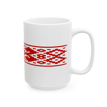Belarus flag pattern 1995-2012 (Belarus) White Coffee Mug - Go Mug Yourself