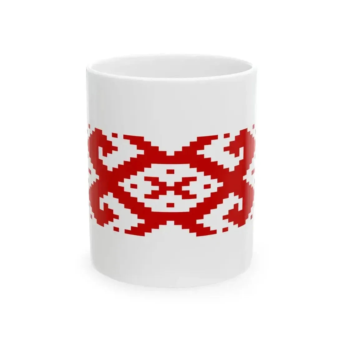 Belarus flag pattern (Belarus) White Coffee Mug 11oz - Go Mug Yourself