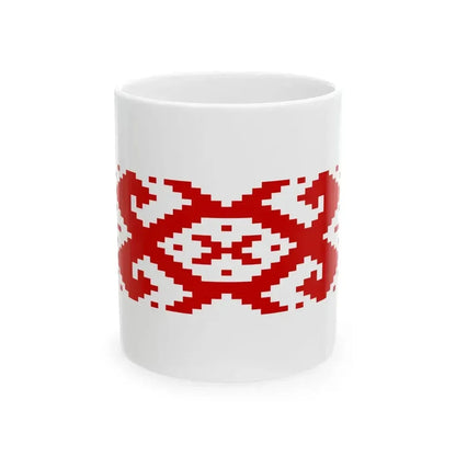 Belarus flag pattern (Belarus) White Coffee Mug 11oz - Go Mug Yourself