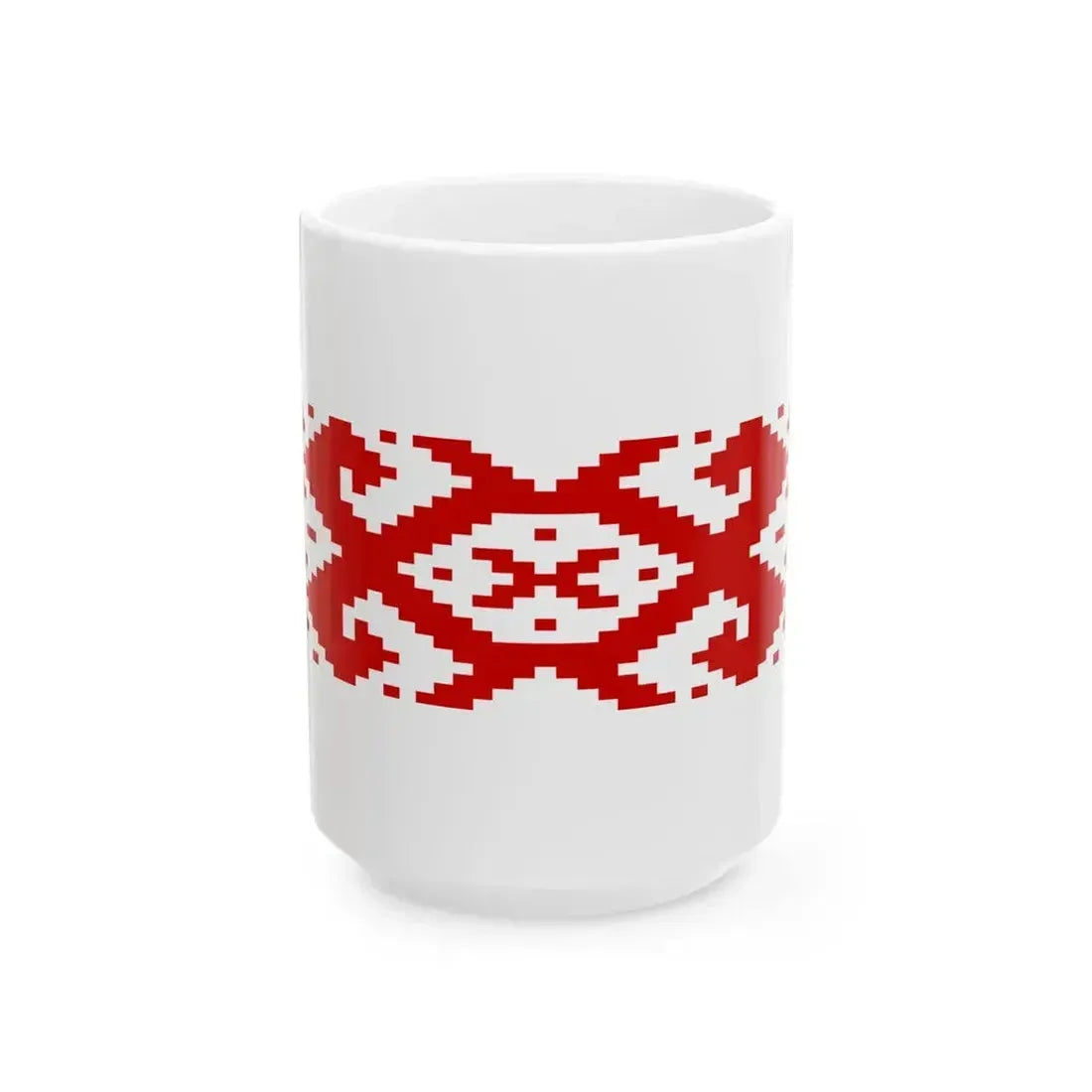 Belarus flag pattern (Belarus) White Coffee Mug 15oz - Go Mug Yourself