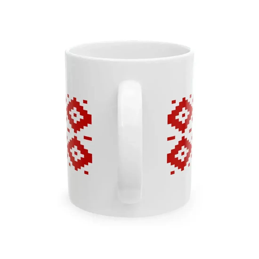 Belarus flag pattern (Belarus) White Coffee Mug - Go Mug Yourself