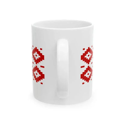 Belarus flag pattern (Belarus) White Coffee Mug - Go Mug Yourself