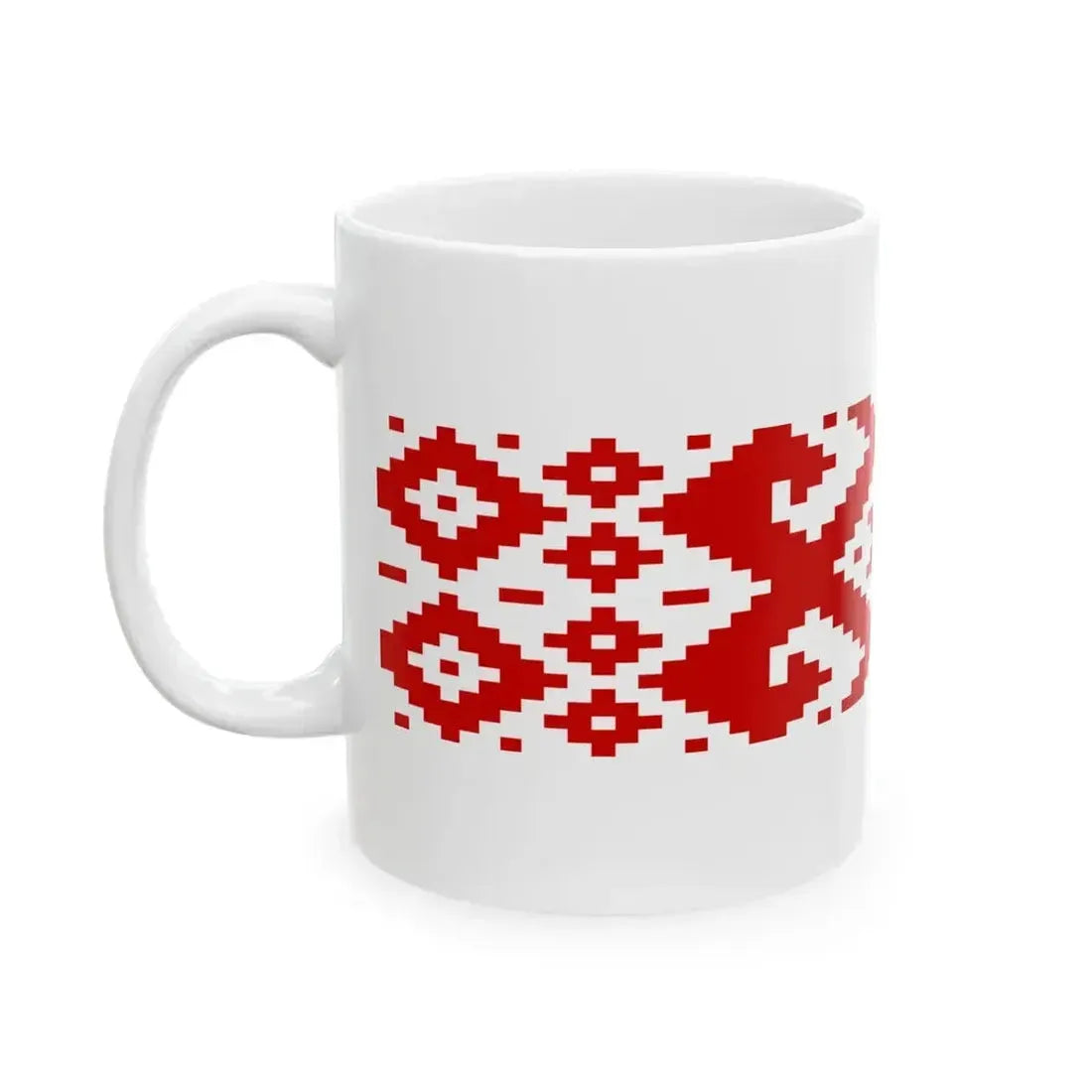 Belarus flag pattern (Belarus) White Coffee Mug - Go Mug Yourself