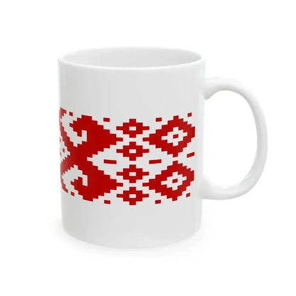 Belarus flag pattern (Belarus) White Coffee Mug - Go Mug Yourself