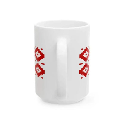 Belarus flag pattern (Belarus) White Coffee Mug - Go Mug Yourself