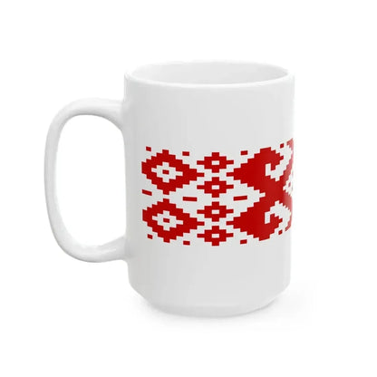Belarus flag pattern (Belarus) White Coffee Mug - Go Mug Yourself