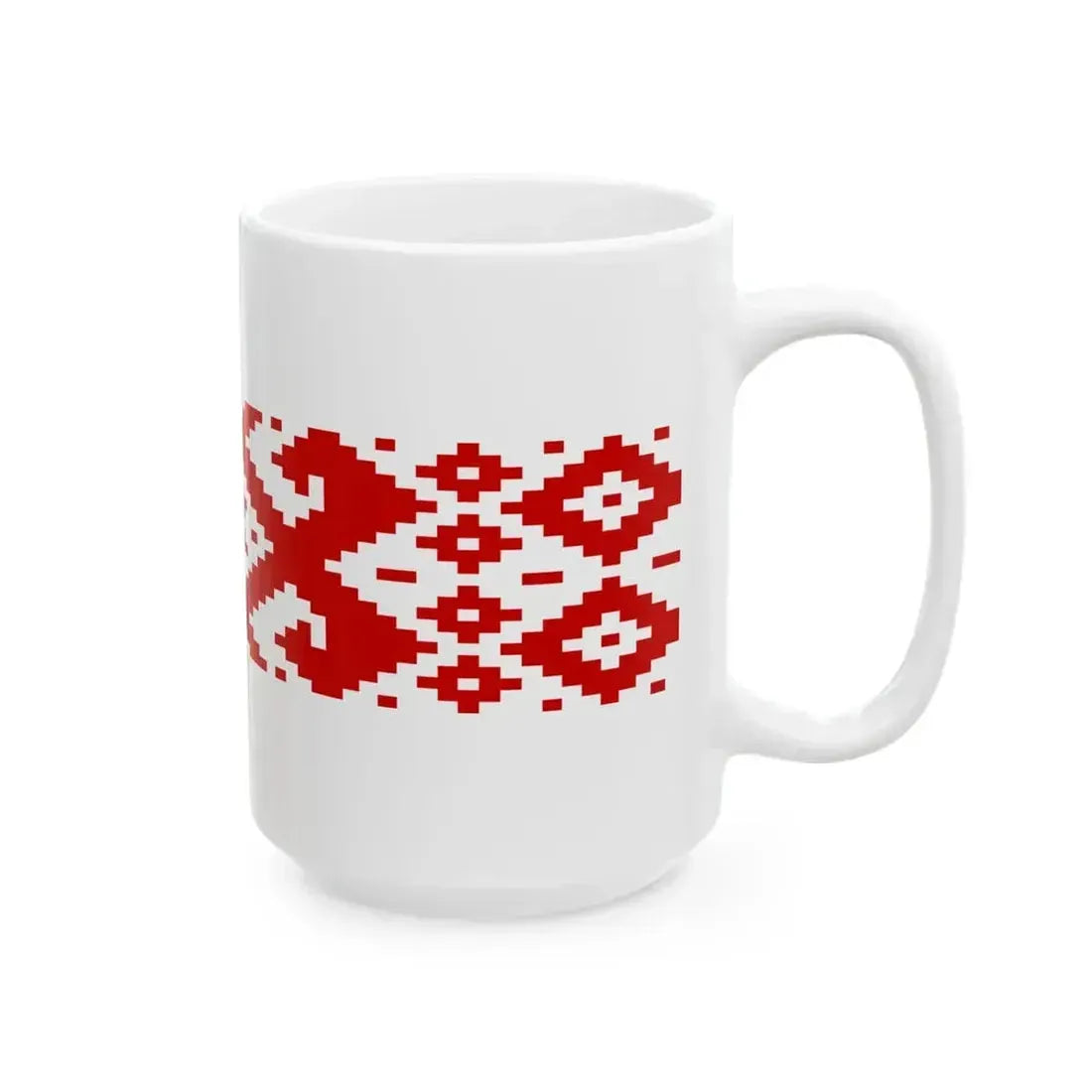 Belarus flag pattern (Belarus) White Coffee Mug - Go Mug Yourself