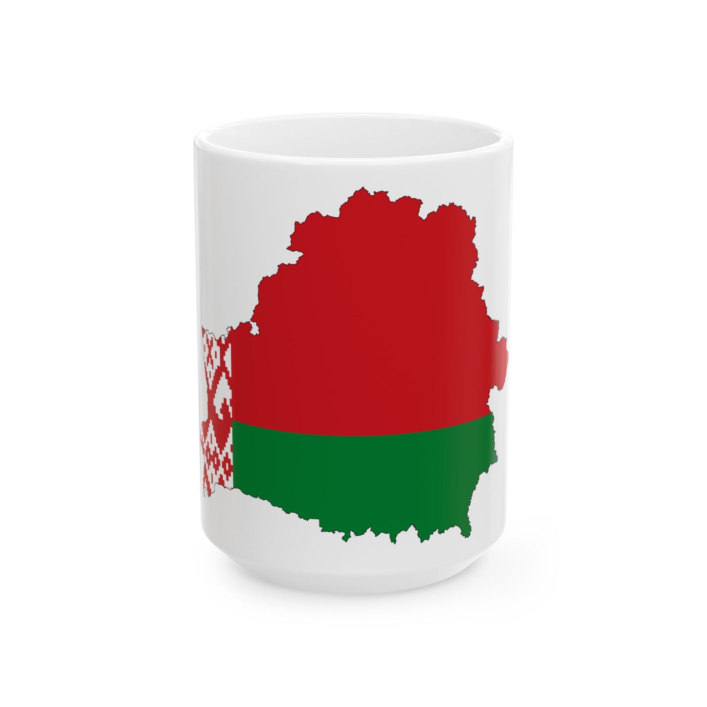 Belarus-Flagmap (Belarus) White Coffee Mug-15oz-Go Mug Yourself