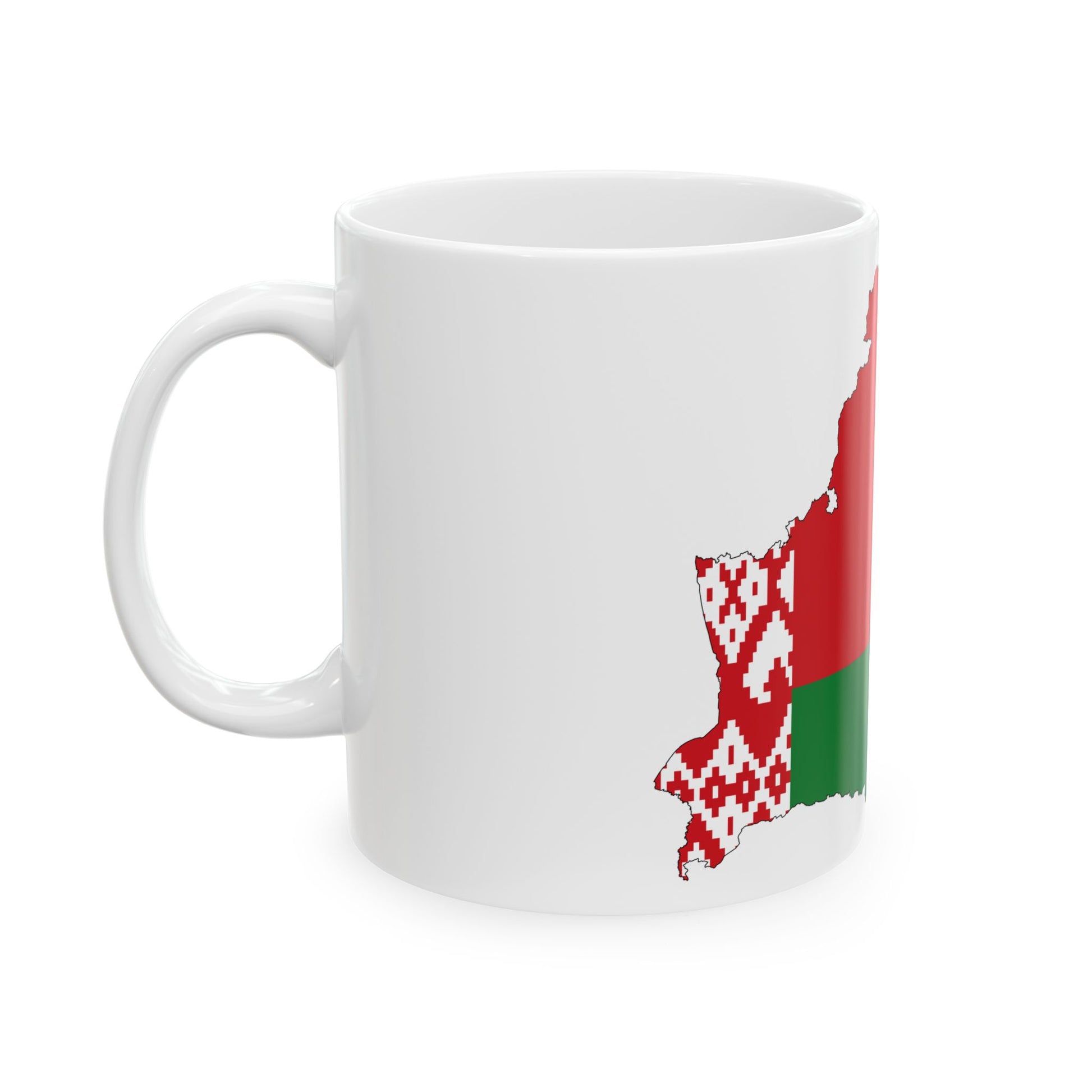 Belarus-Flagmap (Belarus) White Coffee Mug-Go Mug Yourself