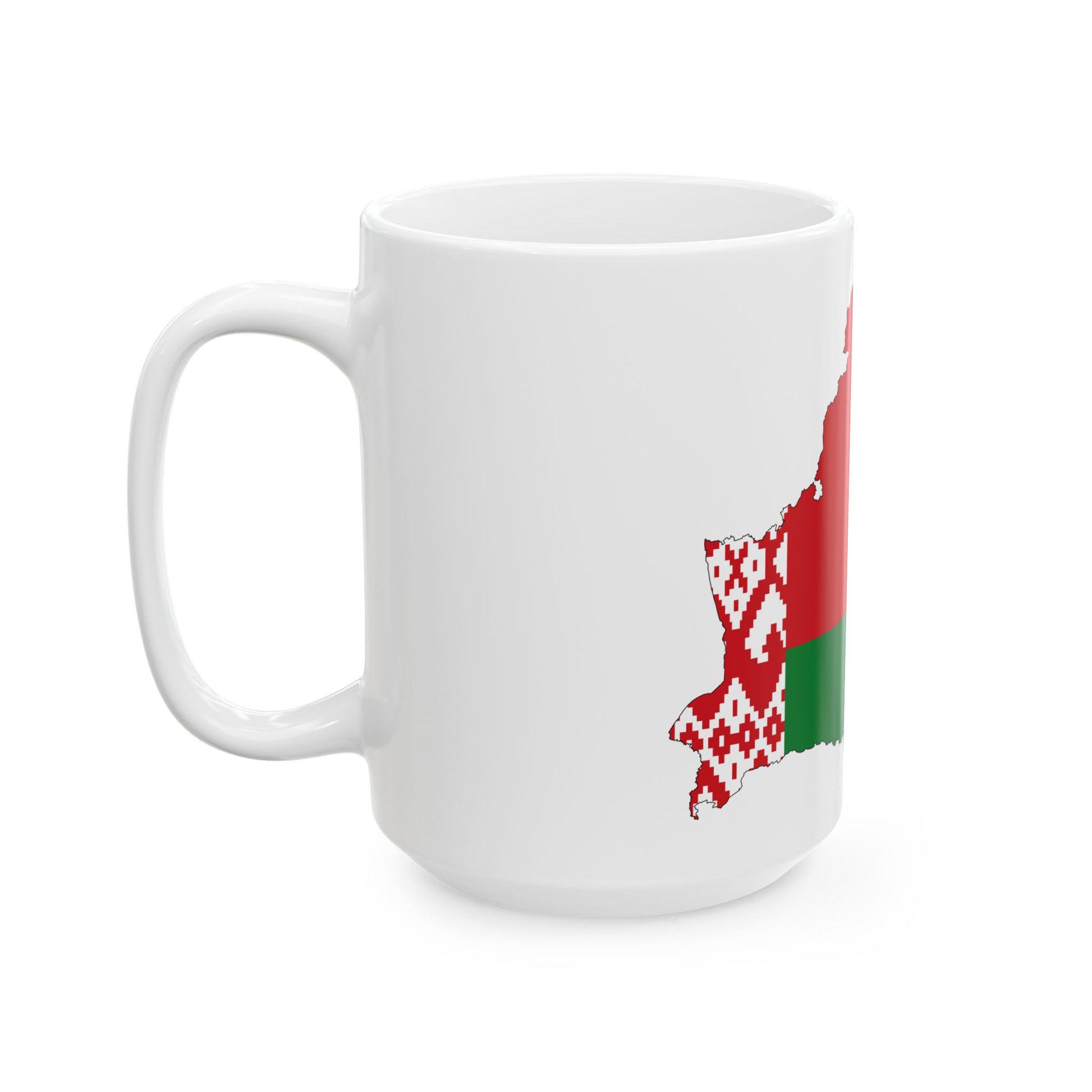 Belarus-Flagmap (Belarus) White Coffee Mug-Go Mug Yourself