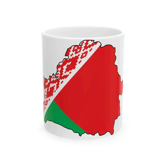 Belarus map and flag (Belarus) White Coffee Mug 11oz - Go Mug Yourself