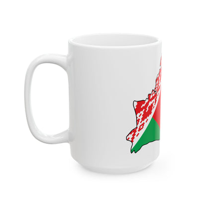 Belarus map and flag (Belarus) White Coffee Mug-Go Mug Yourself