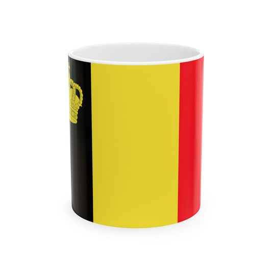 Belgium yacht ensign (Belgium) White Coffee Mug-11oz-Go Mug Yourself