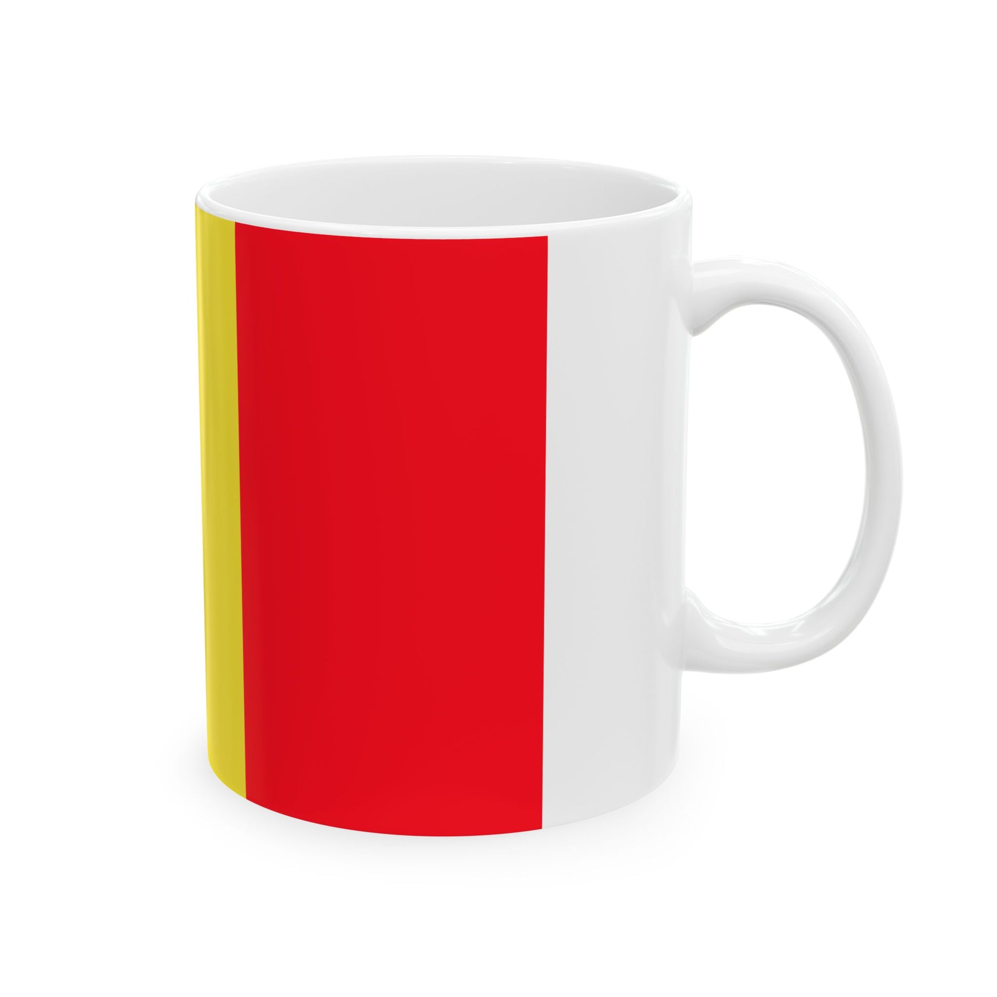 Belgium yacht ensign (Belgium) White Coffee Mug-Go Mug Yourself