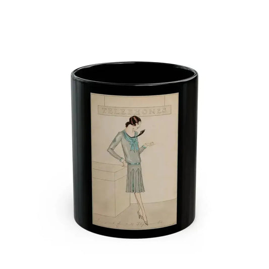 Bell Telephone Company advertising illustration (Attributed) - Black Coffee Mug 11oz - Go Mug Yourself