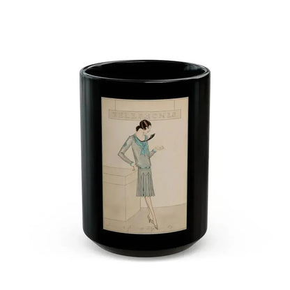 Bell Telephone Company advertising illustration (Attributed) - Black Coffee Mug 15oz - Go Mug Yourself
