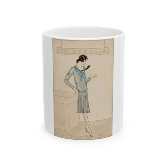 Bell Telephone Company advertising illustration (Attributed) - White Coffee Mug 11oz - Go Mug Yourself