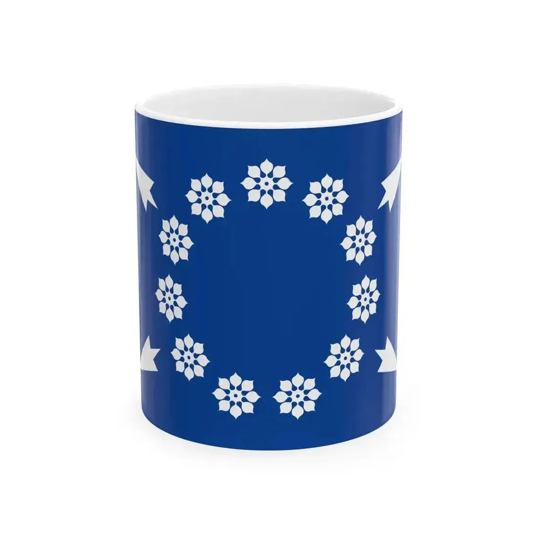 Belle-Ile-en-Mer traditional district flag (France) White Coffee Mug 11oz - Go Mug Yourself
