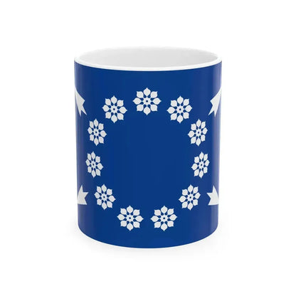 Belle-Ile-en-Mer traditional district flag (France) White Coffee Mug 11oz - Go Mug Yourself