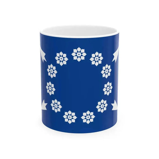 Belle-Ile-en-Mer traditional district flag (France) White Coffee Mug 11oz - Go Mug Yourself