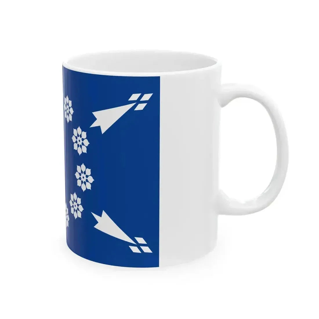 Belle-Ile-en-Mer traditional district flag (France) White Coffee Mug - Go Mug Yourself