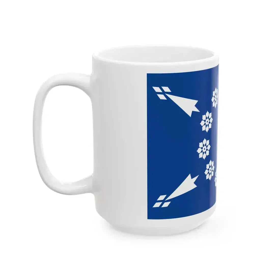 Belle-Ile-en-Mer traditional district flag (France) White Coffee Mug - Go Mug Yourself