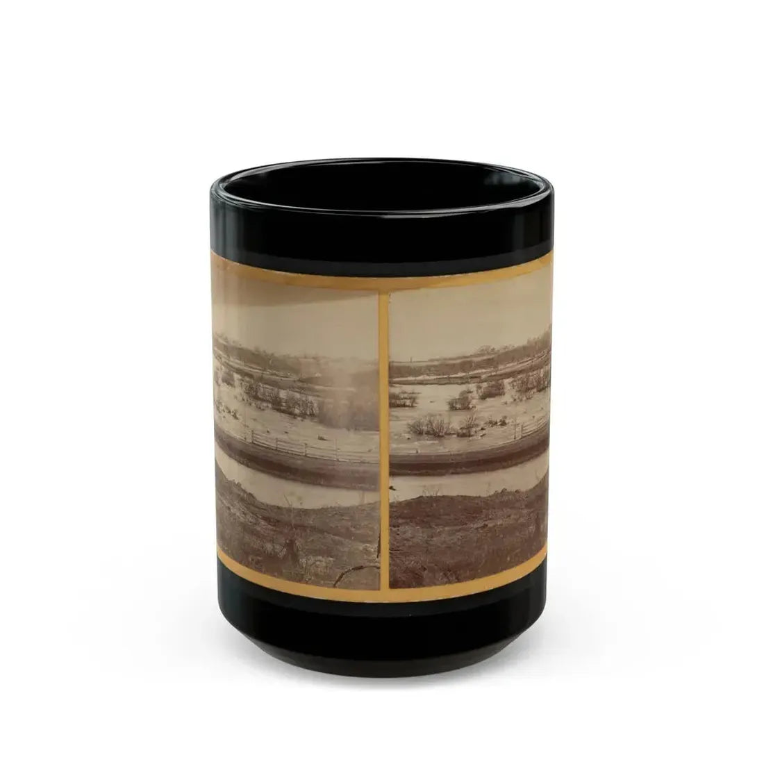 Belle Island, James River (U.S. Civil War) Black Coffee Mug 15oz - Go Mug Yourself