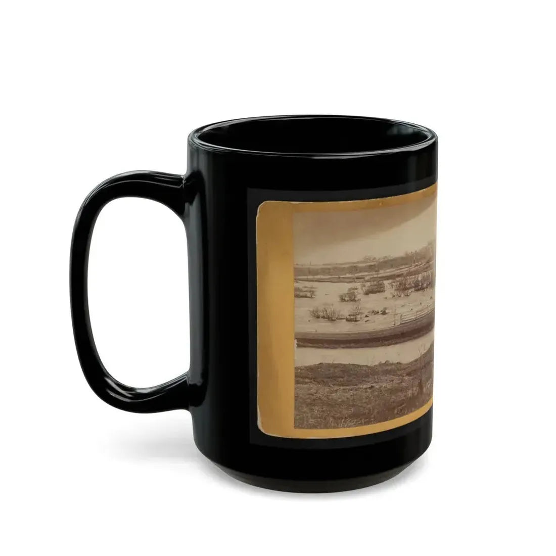 Belle Island, James River (U.S. Civil War) Black Coffee Mug - Go Mug Yourself