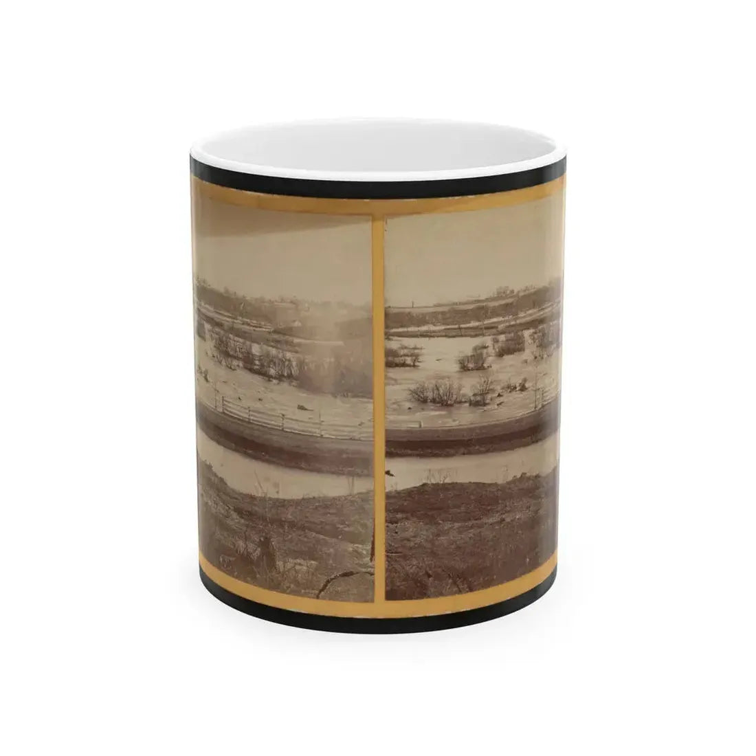 Belle Island, James River (U.S. Civil War) White Coffee Mug 11oz - Go Mug Yourself