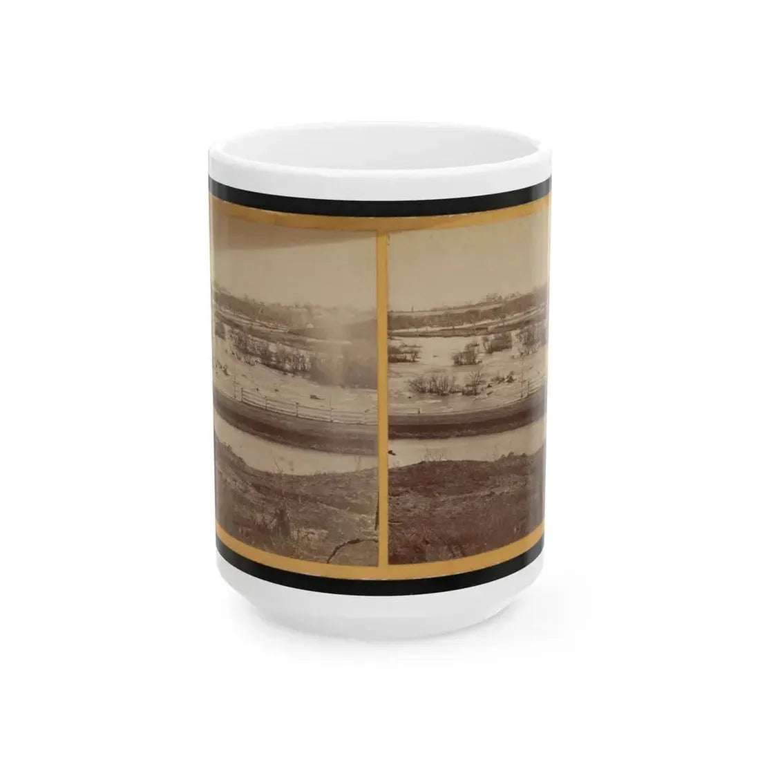Belle Island, James River (U.S. Civil War) White Coffee Mug 15oz - Go Mug Yourself