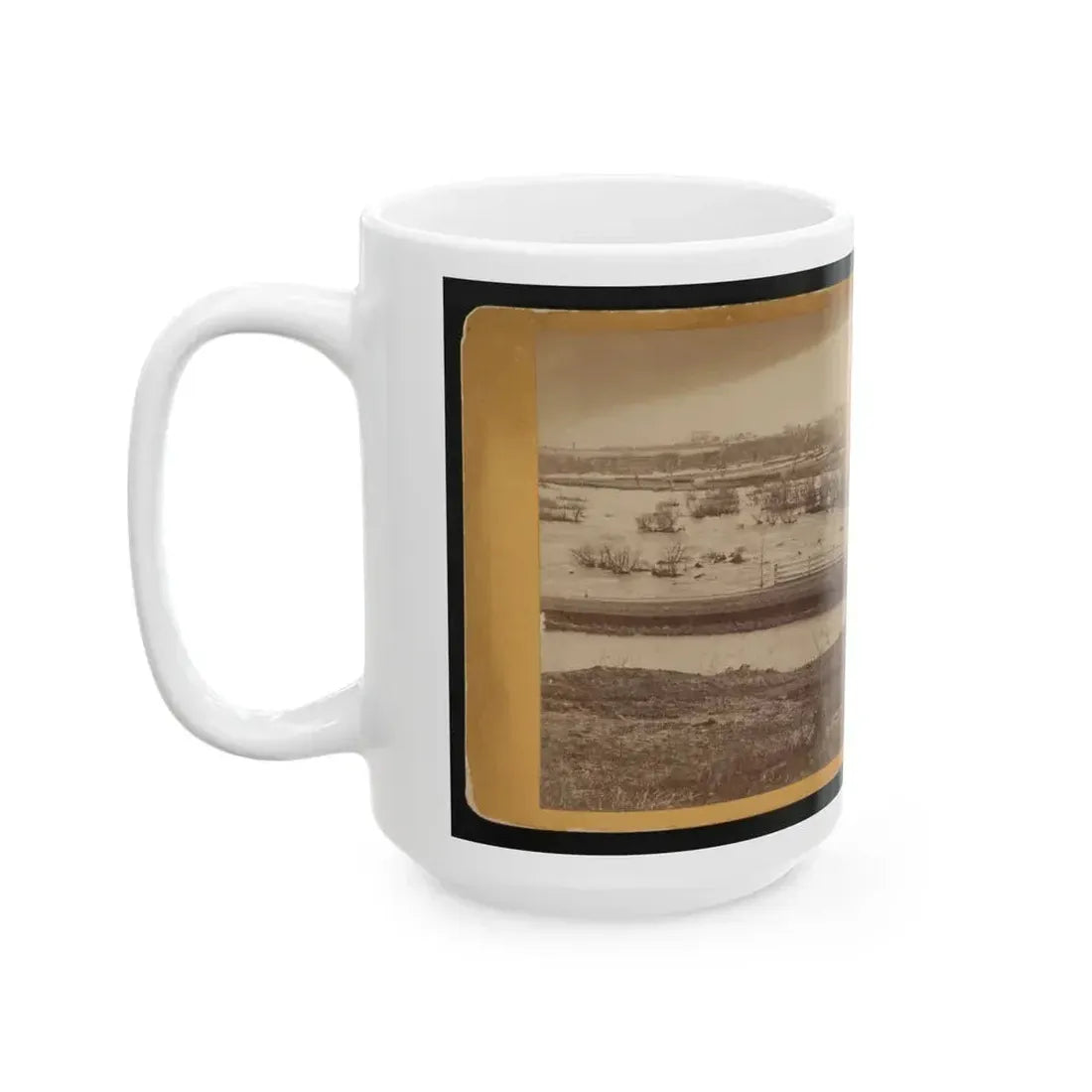 Belle Island, James River (U.S. Civil War) White Coffee Mug - Go Mug Yourself