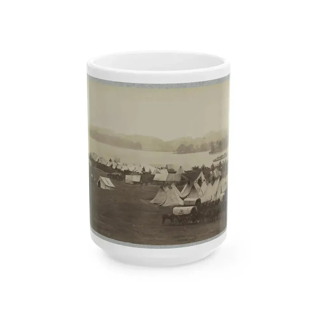 Belle Plain Landing, Va. 001 (U.S. Civil War) White Coffee Mug 15oz - Go Mug Yourself