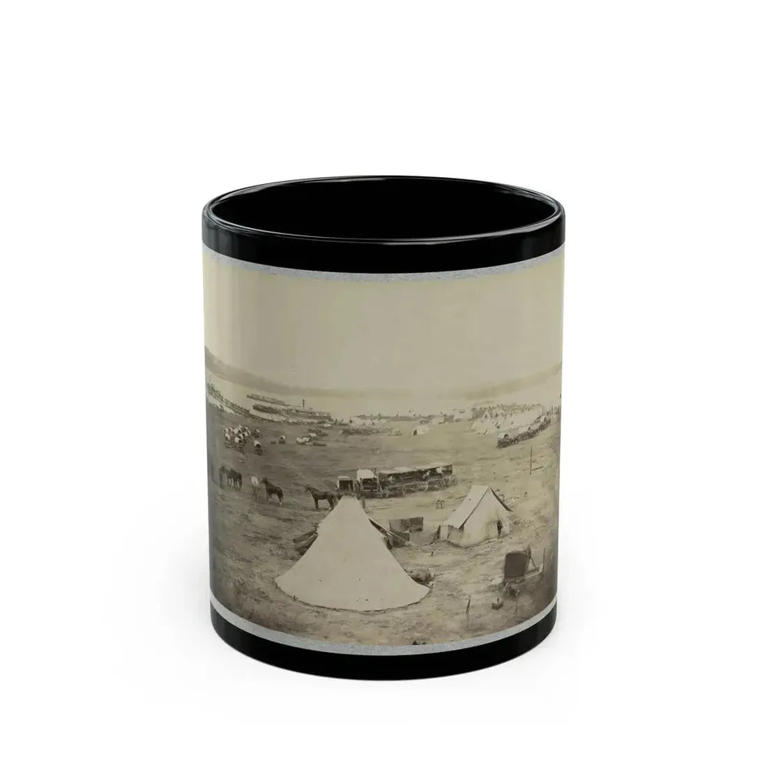 Belle Plain Landing, Va. 002 (U.S. Civil War) Black Coffee Mug 11oz - Go Mug Yourself