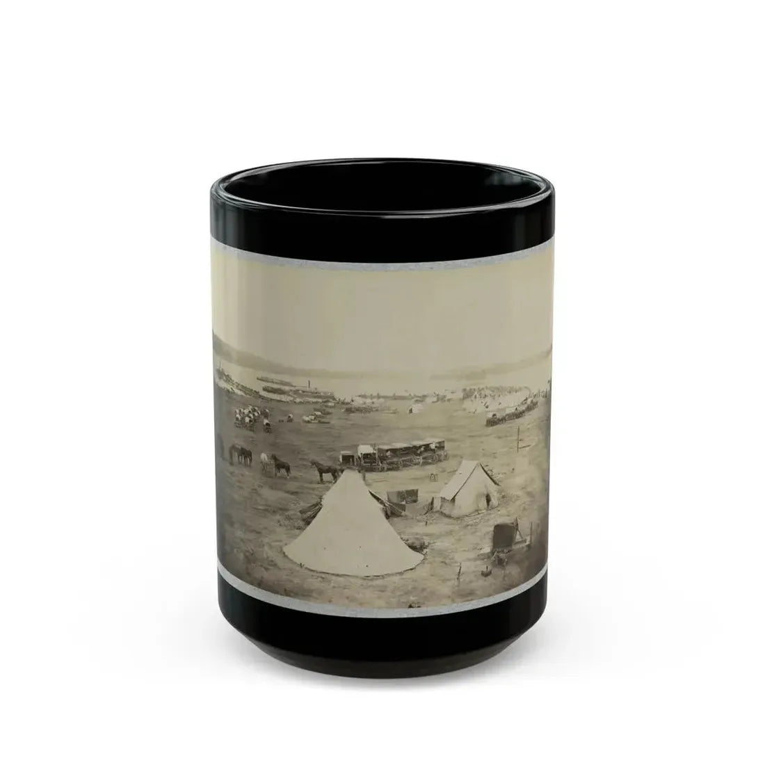 Belle Plain Landing, Va. 002 (U.S. Civil War) Black Coffee Mug 15oz - Go Mug Yourself