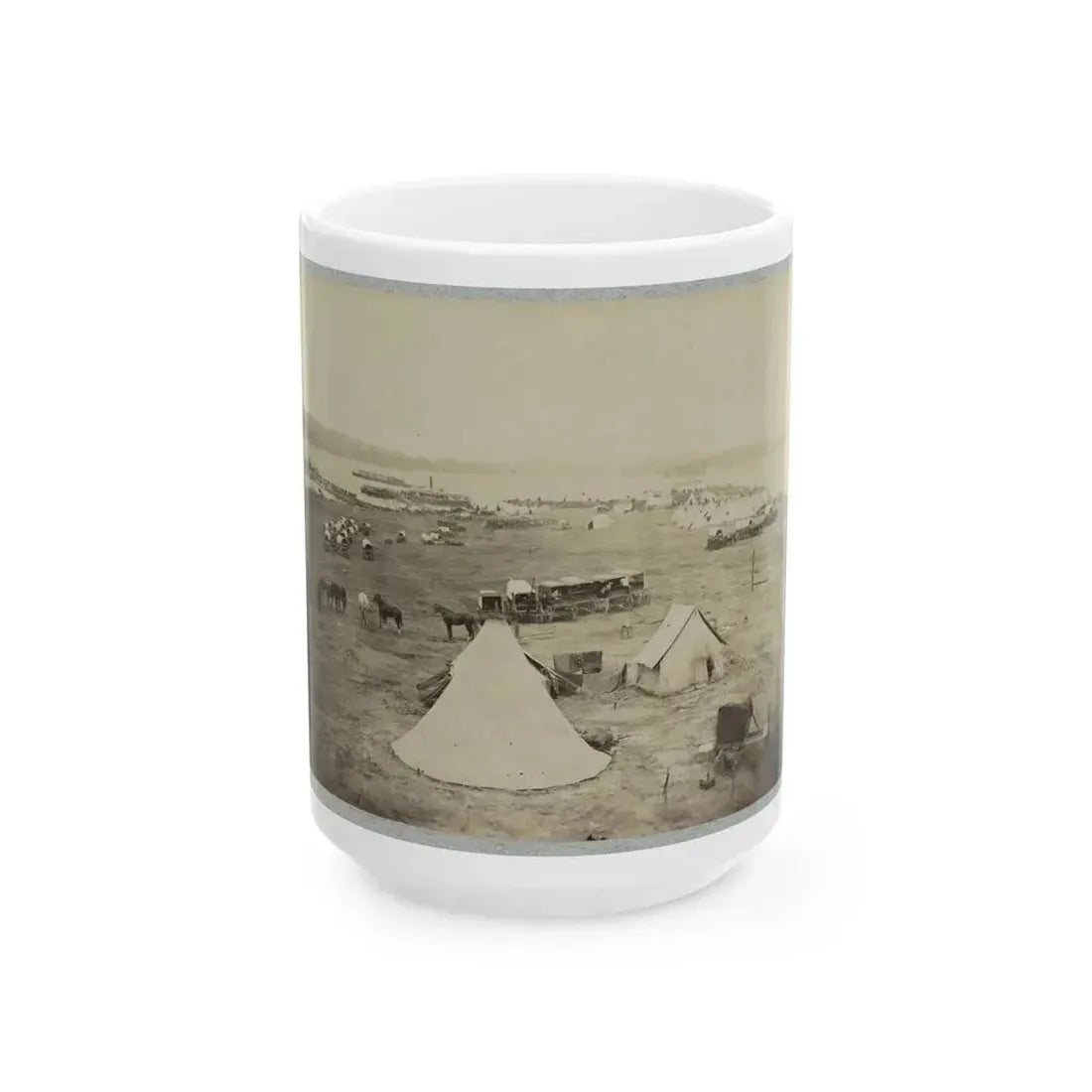 Belle Plain Landing, Va. 002 (U.S. Civil War) White Coffee Mug 15oz - Go Mug Yourself