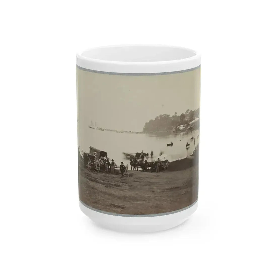 Belle Plain Landing, Va. 003 (U.S. Civil War) White Coffee Mug 15oz - Go Mug Yourself
