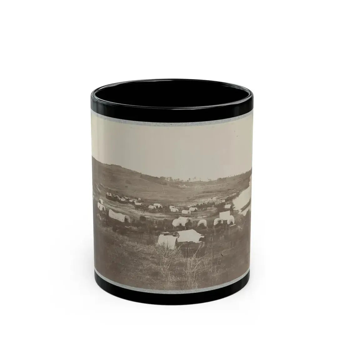 Belle Plain Landing, Va., Confederate Entrenchments On Hill 001 (U.S. Civil War) Black Coffee Mug 11oz - Go Mug Yourself