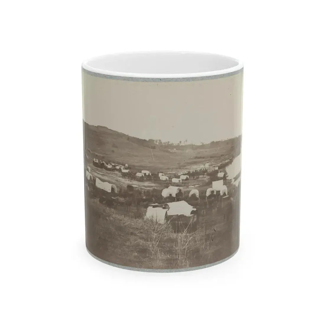 Belle Plain Landing, Va., Confederate Entrenchments On Hill 001 (U.S. Civil War) White Coffee Mug 11oz - Go Mug Yourself