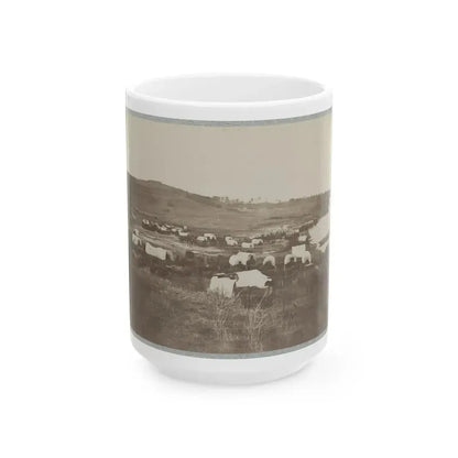 Belle Plain Landing, Va., Confederate Entrenchments On Hill 001 (U.S. Civil War) White Coffee Mug 15oz - Go Mug Yourself