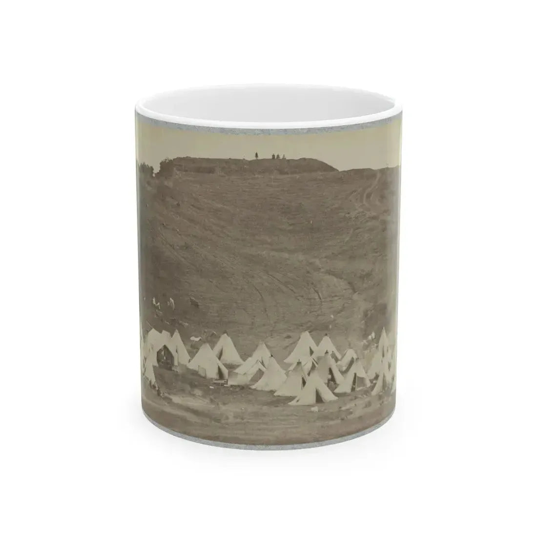 Belle Plain Landing, Va., Confederate Entrenchments On Hill (U.S. Civil War) White Coffee Mug 11oz - Go Mug Yourself