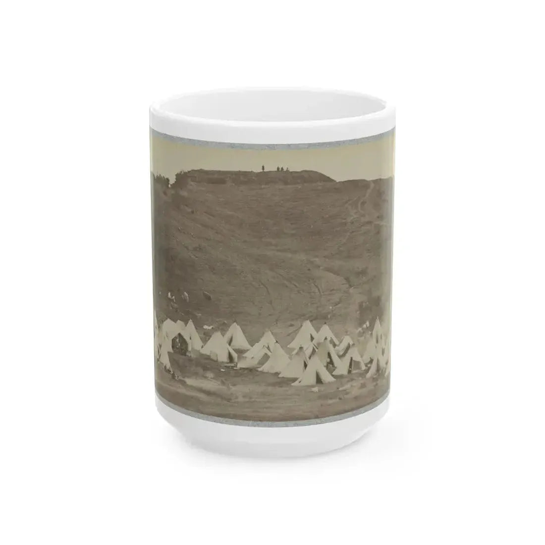 Belle Plain Landing, Va., Confederate Entrenchments On Hill (U.S. Civil War) White Coffee Mug 15oz - Go Mug Yourself