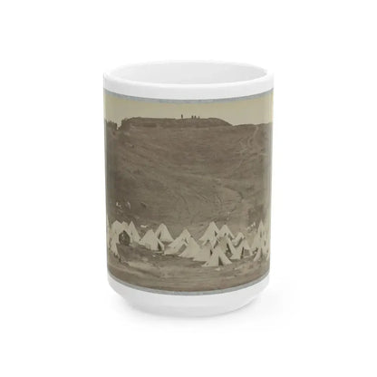 Belle Plain Landing, Va., Confederate Entrenchments On Hill (U.S. Civil War) White Coffee Mug 15oz - Go Mug Yourself