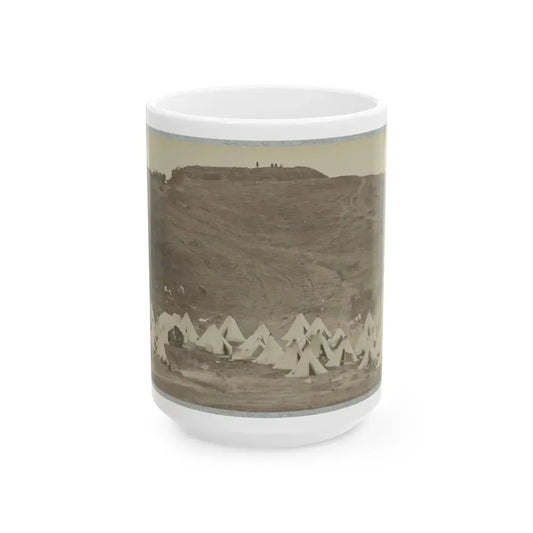 Belle Plain Landing, Va., Confederate Entrenchments On Hill (U.S. Civil War) White Coffee Mug 15oz - Go Mug Yourself