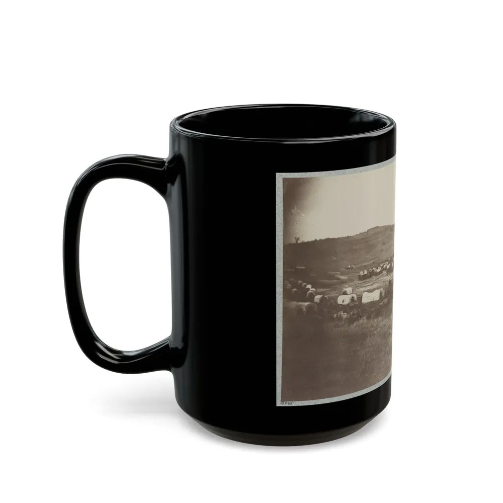 Belle Plain Landing, Va., Confederate Entrenchments On Hill 001 (U.S. Civil War) Black Coffee Mug-Go Mug Yourself