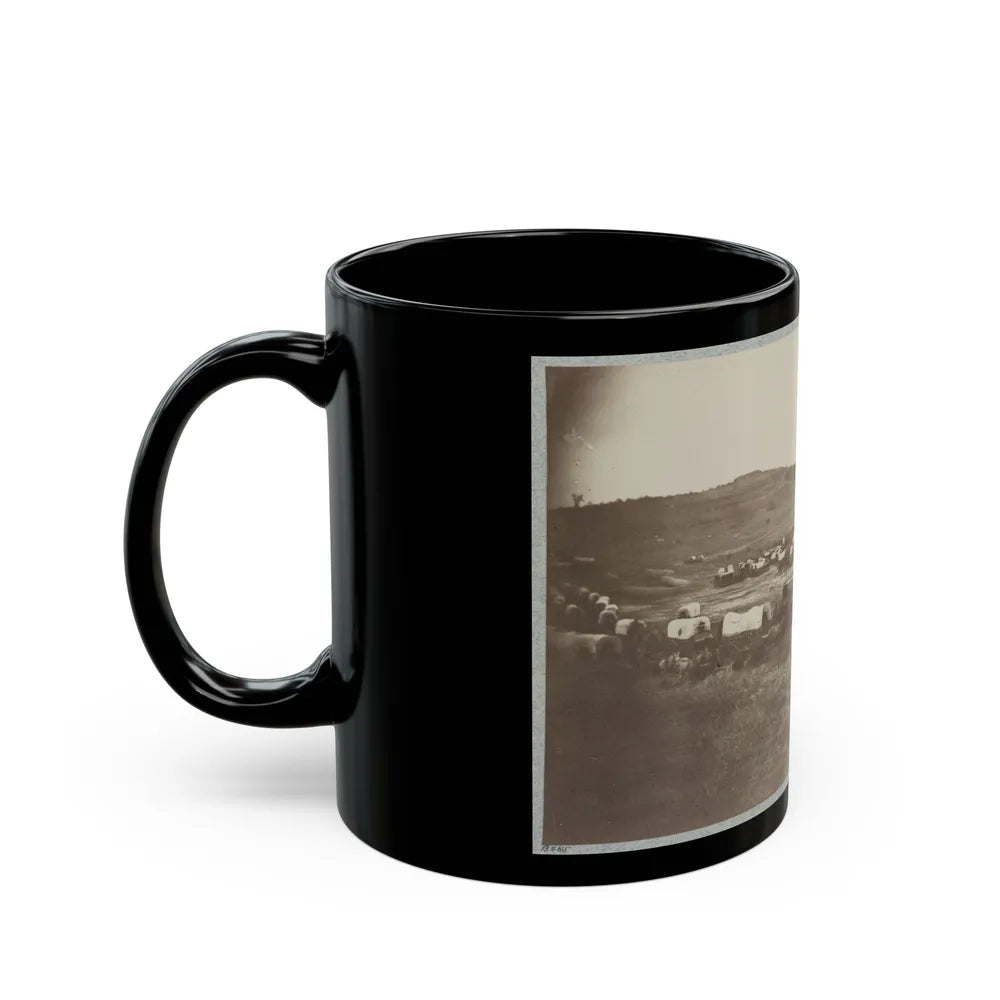 Belle Plain Landing, Va., Confederate Entrenchments On Hill 001 (U.S. Civil War) Black Coffee Mug-Go Mug Yourself