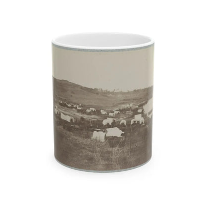 Belle Plain Landing, Va., Confederate Entrenchments On Hill 001 (U.S. Civil War) White Coffee Mug-11oz-Go Mug Yourself