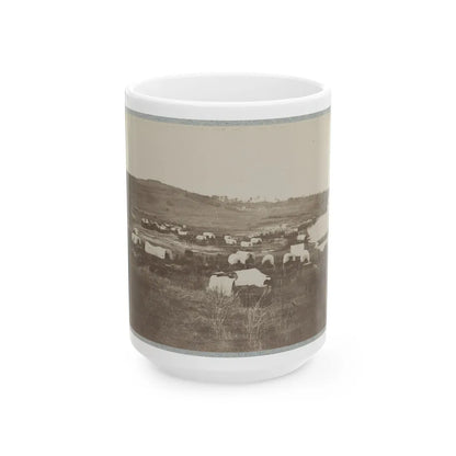 Belle Plain Landing, Va., Confederate Entrenchments On Hill 001 (U.S. Civil War) White Coffee Mug-15oz-Go Mug Yourself